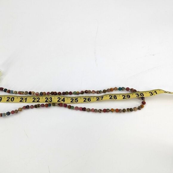 Boho Beaded Textured Long Beachy Necklace - Picture 2 of 4